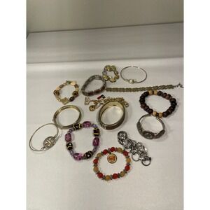 Lot Of 15 Bracelets Modern And Vintage As-is
